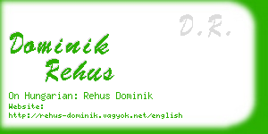 dominik rehus business card
